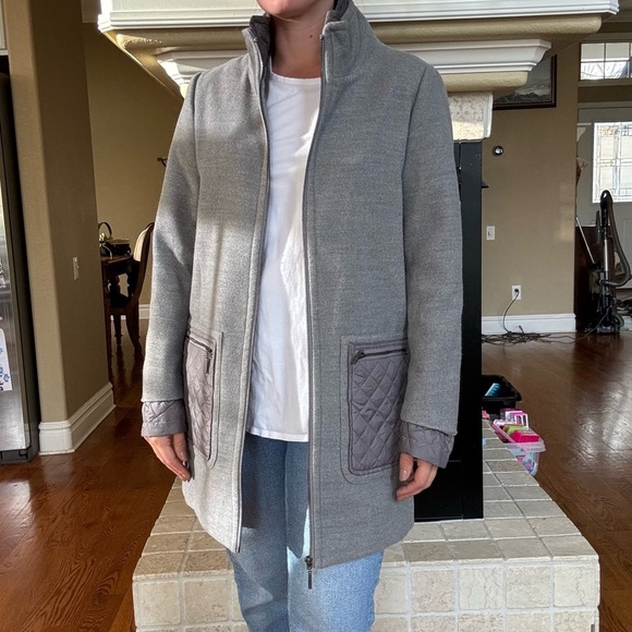 Weatherproof Structured Long Grey Topper Jacket Size Small - Picture 2 of 11